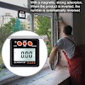 Miniatyrbild 3 av 5: Digital Inclinometer 0-360 Digital Vinkel Elektronisk Inclinometer Fas Vinkelmätare Box Goniometer Räknare Magnetisk Bas Mätverktyg Orange