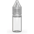 Pikkukuva 1 / 8: V3 10ml PET-muoviyksisarvipullot nesteille - Tyhjät tippupullot - 20x 10ml (Kirkas pullo kirkkaalla korkilla) Clear Bottle With Clear Cap