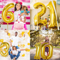 Miniatyrbilde 4 av 7: 40 tommers tallballong, gull heliumfolie ballong 0 1 2 3 4 5 6 7 8 9 store tallballonger, aldersballonger bursdagsfest, romantiske anledninger Gold #4