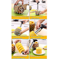 Miniatyrbild 3 av 5: Ananas Skärare, Rostfritt Stål Ananas Skärare, Ananas Slicer, För Hemmet