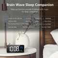 Miniatyrbild 3 av 5: Digital väckarklocka, LED-väckarklocka med snooze-funktion, USB-portar för laddning (silverfärg)