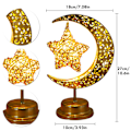 Miniatyrbillede 2 af 5: LED Måne Bordlampe Batteridrevet Dekorativ Stjernelampe Magisk Halvmåne Nattelys Ramadan Dekorationer Sengebordslampe til Varm Måneskinsgave