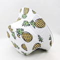 Pikkukuva 4 / 6: Söpö ämpärihattu rannan kalastajanhatut naisille, kääntyvä kaksisuuntainen kulutus Pineapple White