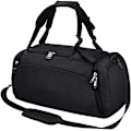 Miniatyrbillede 1 af 7: Gym Duffel Bag med skorum - Vandtæt rejsetaske - Stor sportstaske til mænd eller kvinder - 40L Black