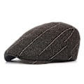 Miniatyrbild 1 av 5: 2022ny Herr Randig Basker Vår Höst Vinter Klassisk Mode Vild Newsboy Hatt Vintage Casual Hatt Justerbar Ull Varm Barett Brun