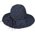 Miniatyrbild 1 av 7: Solhatt i halm för kvinnor, damer, hopfällbar, bredbrättad, med rosett, justerbar, strandhatt, elegant hinkhatt, UPF 50 UV-skydd, bekväm Dark Blue One Size