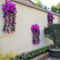 Miniatyrbillede 3 af 8: 2 stk. Kunstige Wisteria Blomster Kunstige Hængekurv Plante Vinstok Kunstige Silke Slæbende Blomst til Have Væg Hegn Bryllup Balkon Udendørs Indendørs C Purple