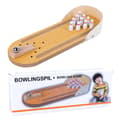 Educational Wooden Mini Bowling for Kids, Interactive Tabletop Game for Parents and Children, Brown, Large