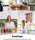 Miniatyrbild 2 av 5: 6 pcs Storage Jars with Lids - For Muesli, Cornflakes, Spaghetti - Kitchen Storage Containers 1500ml