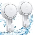 Suction Cup Hooks Powerful Vacuum Suction Cup Hooks - Heavy Duty Shower Hooks Waterproof Suction Cup Hangers for Bathroom Kitchen Towel, Robe (2-pack)