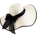 Miniatyrbilde 7 av 7: Kvinner Foldbar Floppy Bred Bremskjerm Solhatt Sommer Strandhatt UV UPF 50+ 07Style White