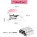 Miniatyrbillede 5 af 6: Mini Effortless Desktop Staplers med 400 Standard 26/6 Staples, 2-24 Sheet Capacity, Inkluderet indbygget hæfteklammefjerner, Sød hæfteklamme gave til Stu