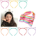 Miniatyrbilde 7 av 8: 12 stk. Katteøre Hodebånd Plast Hårbøyle Hårbånd Sminke Hodeplagg Fest Hårtilbehør for Kvinner og Jenter colourful 12 Count (Pack of 1)