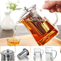 Miniatyrbillede 5 af 8: 500ML Borosilikat Glas Tekande, Løs Te Kander med Infuser, Firkantet Tekande med Si, Komfur Mikroovn Sikker Tekande til 2 Square Shape 500ML