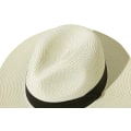 Miniatyrbilde 3 av 7: Dame Halm Panama Hat Fedora Strand Solhatt Bred Bremskjerm Halm Rull opp Hat UPF 50+ Beige One Size