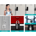 Miniatyrbild 7 av 8: Skåplås med kod, 4-siffrig kombinationslås för gym-skåp, [2023 Skåptrend] Skållås för skola, kraftigt utomhuslås väderbeständigt för 1p, New Silver 1P