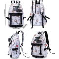 Miniatyrbillede 3 af 8: Rygsæk til teenagepiger, mellemskoleelever, udendørs dagstursrygsæk med USB-opladningsport 1#white 20 Liters