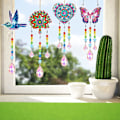 Pikkukuva 2 / 8: Taide- ja askartelusetit lapsille 7 8 9 10, DIY-timanttitaidetyttöjen lahja kideliuskalla, 5D-timanttimaalaus tuulikellot (6 kpl) Wind Chimes
