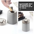 Miniatyrbild 5 av 5: Tandpetarhållare Dispenser, Pop-Up Automatisk Tandpetardispenser, Tandpetarförvaringslåda (Grå)
