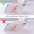 Miniatyrbilde 4 av 4: Metall Mobiltelefon Finger Ring Stativ Sammenleggbar Håndgrep Knott Loop