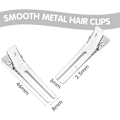 Miniatyrbillede 2 af 7: 50 stk Dobbelt-Tand Pin Curl Clips 1,8 tommer Setting Section Hårklemmer Metal Sølv Hårnåle Styling Klemmer til Salon Hårforlængelser, DI Silver
