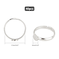 Miniatyrbillede 3 af 4: 40 stk. Justerbare Blank Ringe, Sølv Ringe Base Pad Messing Finger Ring Indstillinger Komponenter til Smykker Ring Cabochon Fremstilling Valentins Bryllupsgave