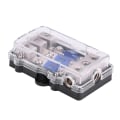 Miniatyrbillede 4 af 8: Universal Blade Fuse Holder Box, DC 12-24V Automotive Stereo Audio Power Fuse Block Kit Assortment for Auto Car Boat 1 in 3 Ways Out with 3 Blade F