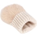 Miniatyrbillede 5 af 7: Pige Winterhandsker Vanter Søde Tegneserie Dyr Klo Halv Finger Tyk & Varmt Blødt Plys Coral Fleece Snorehandsker Vanter Soild Beige