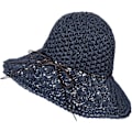Miniatyrbild 2 av 7: Solhatt i halm för kvinnor, damer, hopfällbar, bredbrättad, med rosett, justerbar, strandhatt, elegant hinkhatt, UPF 50 UV-skydd, bekväm Dark Blue One Size