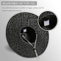 Miniatyrbillede 6 af 6: Dame Bredskygget Solhat Floppy Foldbar Rulle op Cap Strand Solhat UPF 50+ 01 Style Bblack