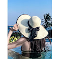 Miniatyrbilde 3 av 7: Kvinner Foldbar Floppy Bred Bremskjerm Solhatt Sommer Strandhatt UV UPF 50+ 07Style White