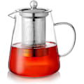 Miniatyrbillede 1 af 8: Klar glas tekande med si, rund form tekande, varmebestandig borosilikat glas si tekande, komfursikker tekande (750ML) 750ml 750ML