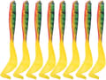 Fiskedrag, set om 8, 12 cm, PVC, paddelsvansdesign