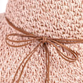 Miniatyrbild 7 av 8: Solhatt i halm för kvinnor, damer, hopfällbar, bredbrättad, med rosett, justerbar, strandhatt, elegant hinkhatt, UPF 50 UV-skydd, bekväm Pink One Size