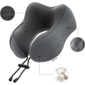 Miniatyrbilde 5 av 7: illow Memory Foam Nakkepute Lettvekt Hurtigpakke for Flytog Bil Nakkestøttepute for Reise Camping (Mørkegrå) Dark Grey U Design Neck Pillow