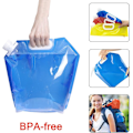 Miniatyrbillede 4 af 8: Litres Sammenklappelig Vandbeholder, BPA-fri Plastik Vandbærer Sammenklappelig Vandsæk Sæt af 3 til Udendørs Camping Rygsækrejse Vandreture. Assorted