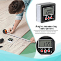 Miniatyrbild 5 av 5: Digital Inclinometer 0-360 Digital Vinkel Elektronisk Inclinometer Fas Vinkelmätare Box Goniometer Räknare Magnetisk Bas Mätverktyg Orange