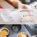 Miniatyrbillede 3 af 7: Hvide cupcake-forme i papir til King Charles' kroningsdekorationer, bageforme, cupcake-forme til bagning, mini muffinforme, muffinforme, papir White