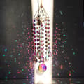 Crystal Suncatcher Wind Chime, Chandelier Aurora Rainbow Suncatcher Glass