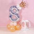Miniatyrbilde 5 av 8: Nummerballonger, 40 tommer store sølvnummer 4 folieballonger for bursdagsfestdekorasjon Silver #4