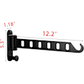 Miniatyrbilde 6 av 8: Veggmonterte kleshengere, sammenleggbare klesstativ for vaskeromorganisering med kroker svingarm, vaskerom tørkestativ, robust henger Black rotation black
