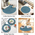 Miniatyrbild 4 av 5: 38cm Vävda Runda 6 Stycken Placemats Värmeisolering Flätad Bomull Middagsbord Mattor Tvättbara Place Mats för Hemmafest Bröllop Restaurang (Blå)