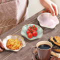 Miniatyrbilde 3 av 8: Keramisk skjeholder, teposeholder, blomsterformet skjeholder kjøkken, sausbøtter, sushi soy dipping bowl, kaffestasjonsdekor kaffeakk White