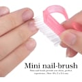 Miniatyrbild 5 av 7: Nagelfilset - 3 st dubbelsidig nagelfil, rektangulär nagelbuffer, bufferblocksvamp polerad, nagelborste, kommer med nagelbandstång och tryck Pink