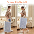 Pikkukuva 4 / 6: 75L Kasaantava Pyykkikori, 2 kpl Pakkaus, Kahvoilla, Vaatteiden ja Leikkikalujen Säilytykseen Makuuhuoneessa ja Kylpyhuoneessa Blue and white stripes