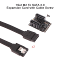 Pikkukuva 1 / 5: M2 Sata 3.0 -laajennuskortti W/kaapeli Avain A + E Wifi Hdd -sovitinkortti Ilmainen asema