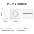 Miniatyrbillede 2 af 2: Bærbar Mini Termisk Printer 200 Dpi Trådløs Blækfri Bluetooth Lommeprinter