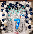 Miniatyrbillede 4 af 5: Nummer Balloner, Farverige Helium Nummer Fødselsdag Balloner, Selvoppustelige Nummer Balloner, Folie Ballon til Fødselsdagsfest, Nytår Dec Blue #7 Large