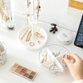 Miniatyrbillede 3 af 7: Smykkestativ 3 i 1 Smykketræ Halskæde Armbånd Display Holder Smykkearrangør Stativ til Halskæder Armbånd Ringe Øreringe og Wat White
