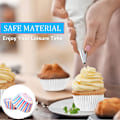 Miniatyrbillede 5 af 7: Rød, blå og hvid papir cupcake-forme, King Charles kroningsdekorationer, bagekopper, cupcake-forme til bagning, mini muffin-forme, muffin-kopper White/Red/Blue